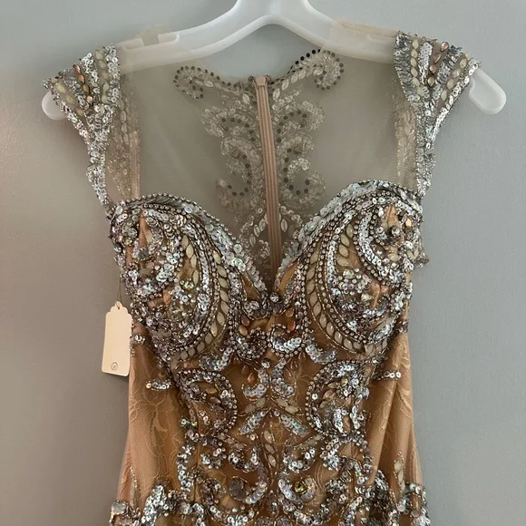 Mori Lee | Dresses | Gold Prom Dress Morilee By Madeline Gardner | Poshmark